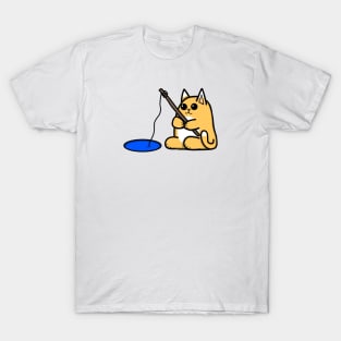 Gone Fishin’ Cat (Small Print) T-Shirt